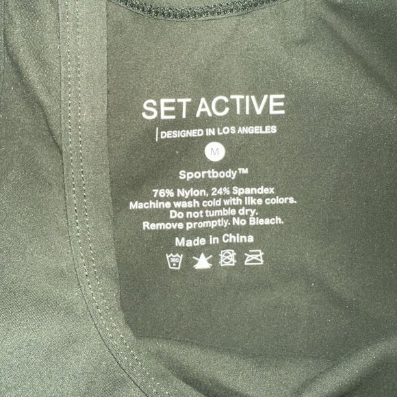 SET Active Sportbody Alpine Green Scoop Neck Playsuit Romper Women's Medium M - Picture 4 of 5